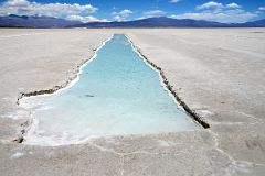 
Salt Pool At Salinas Grandes Dry Salt Lake Argentina
